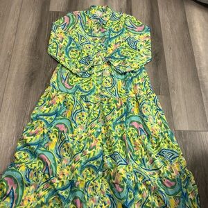 💚SHEIN💚 Patterned Long Sleeve Maxi Dress
